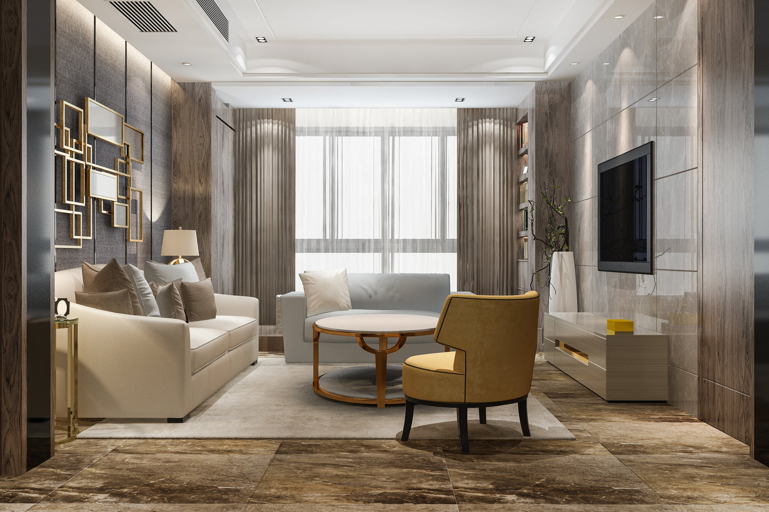 Cozy living room by Casa Duah with warm tones and soft furnishings
